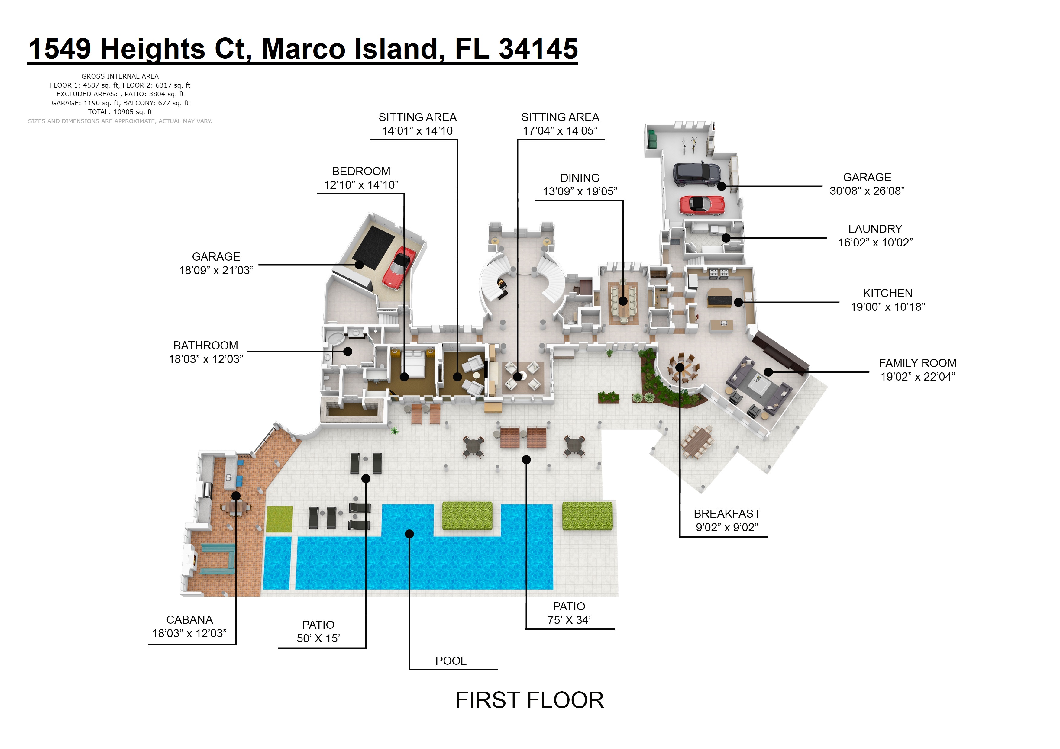 1549 Heights Ct, Marco Island, FL 34145 floor plan